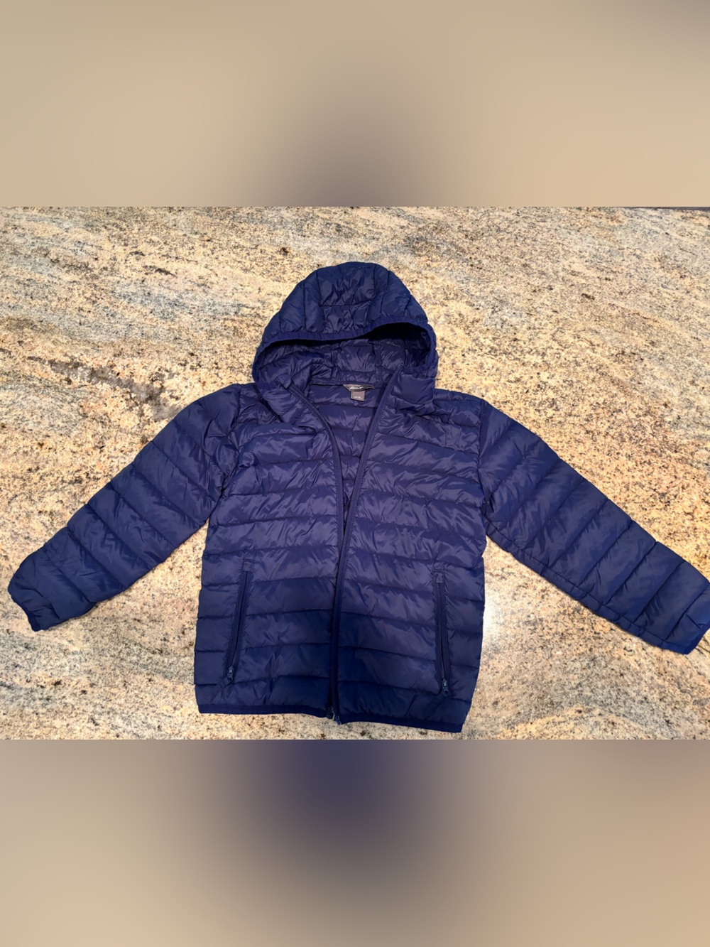Eddie Bauer Kids Navy Hooded Puffer Jacket